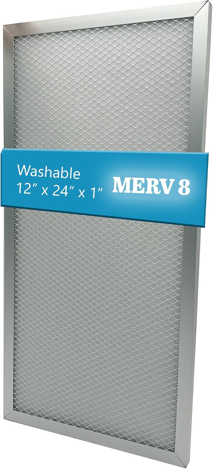 Washable Electrostatic Furnace Air Filter, MERV 8, Aluminum Reusable Filter by wioAIR