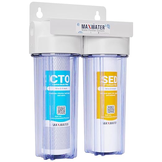 Max Water 2 Stage Whole House 10 inch, Standard Water Filtration System by MaxWater