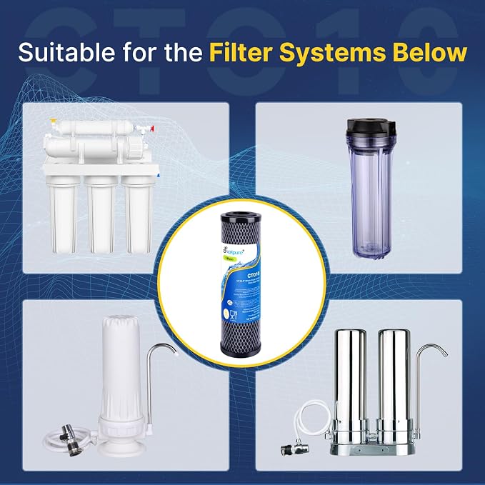 EXCELPURE 1 Micron 10" x 2.5" Whole House CTO Carbon Water Filter Cartridge - Image 7