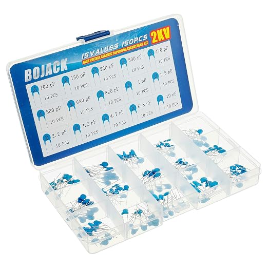 BOJACK 15 Values 150 Pcs 2KV / 100 pF to 10 nF High Voltage DIP Ceramic - Image 2