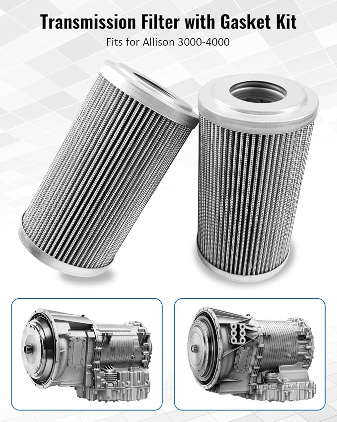 Transmission Filter Kit Fits for Allison 3000-4000, 6 Inch Includes Gaskets and - Image 2