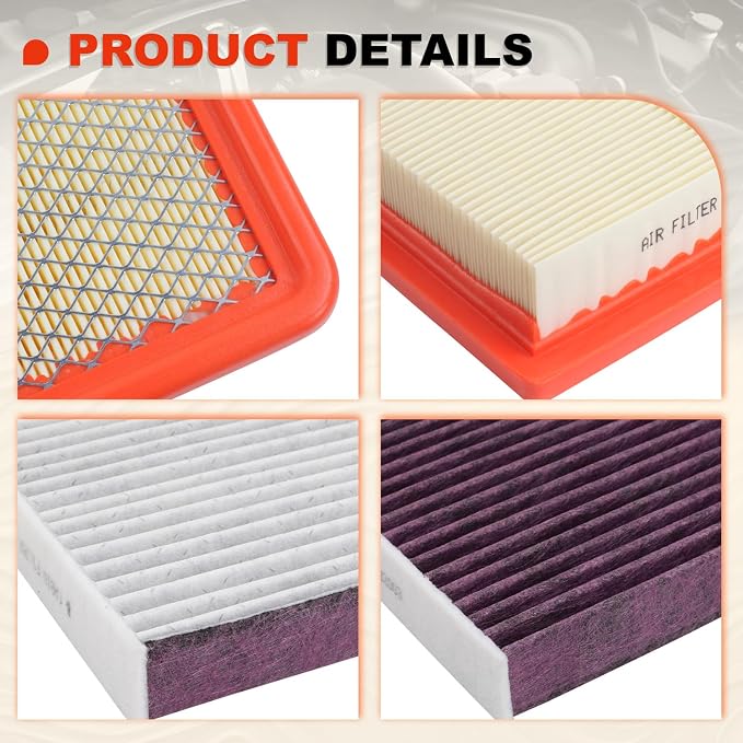 Engine & Cabin Air Filter Kit for 2014-2018 Silverado 1500 Sierra 1500 - Image 7