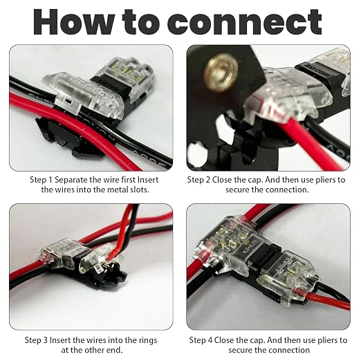 Low Voltage Wire Connector, T Tap Wire Connectors, 2 Pin Solderless Led Strip - Image 6