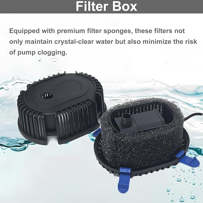 Pond Filter with Pump Fountain Kits, Submersible Pump Pond Fountain Koi Pond - Image 5