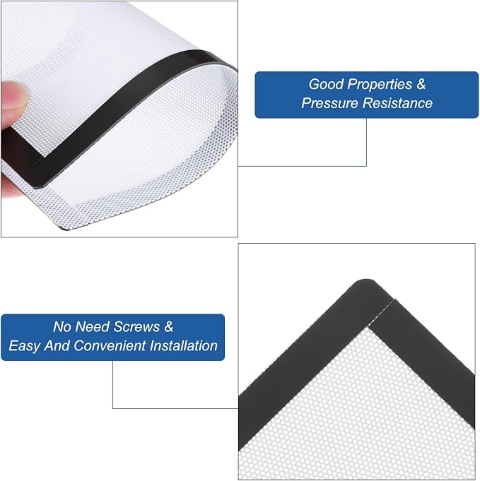 MECCANIXITY 3PCS PC Dust Filter, 200x100mm Magnetic Frame PVC Computer Case - Image 4
