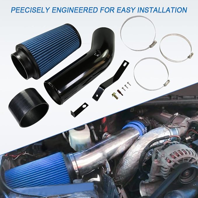 Oiled Cold Air Intake 7.3 Diesel Kit Air Intake Pipe - Image 6