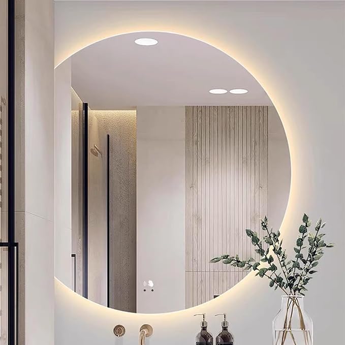 Half circle mirror，half circle mirrors by Unknown
