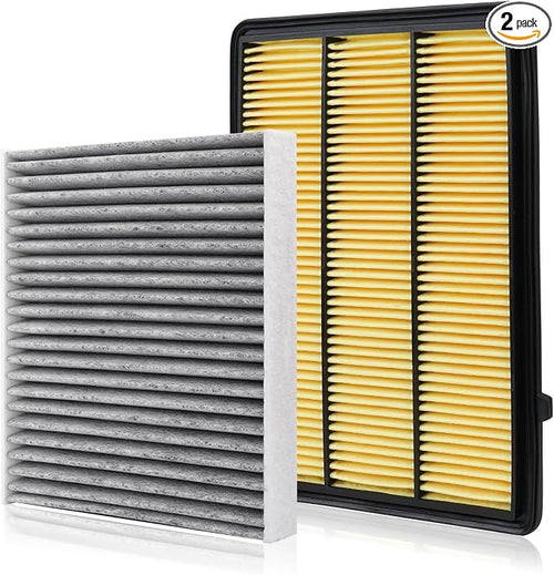1 HEPA Pack Cabin Air Filter and 1 Pack Engine Air Filter fit by Forccord