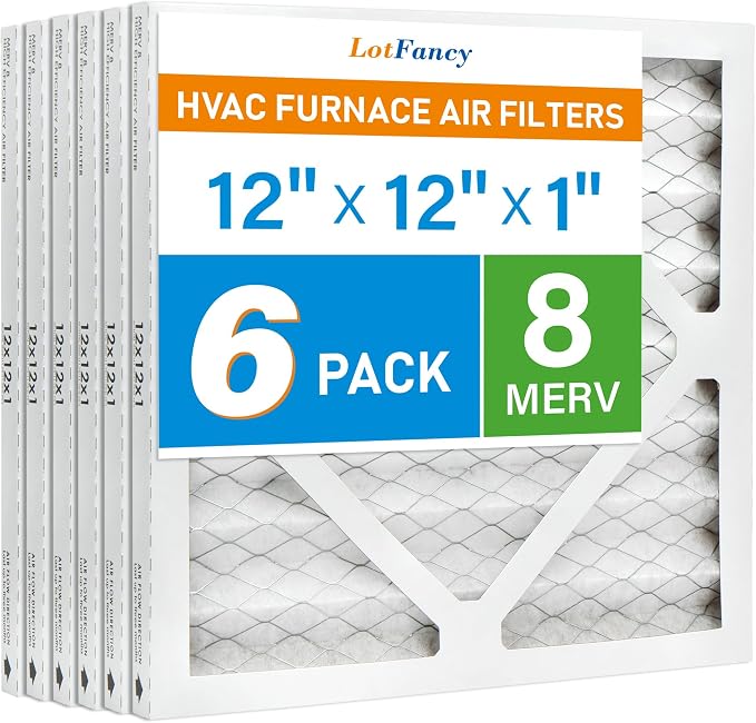 LotFancy 12x12x1 Air Filter MERV 8 6-Pack, Electrostatic Pleated Furnace & AC - Image 9