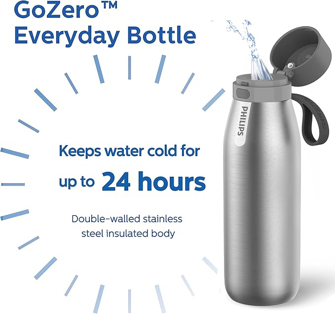 PHILIPS Water Bottle with Filter, Filter Water Bottle Stainless Steel with - Image 5