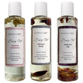 Olivia Care 3 Pack Body Oils: Apricot Fig, French Rose, Jasmine Gardenia - Natural Perfume Oils For Women & After Bath Oils Body Moisturizers, Rich in Vitamin E, K, & Omega (3 Scents)