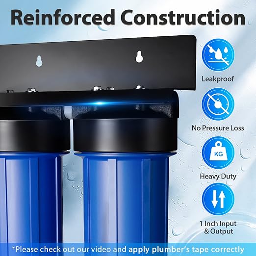 iSpring WGB22B 2-Stage Whole House Water Filtration System, 20” x 4.5” Sediment - Image 2