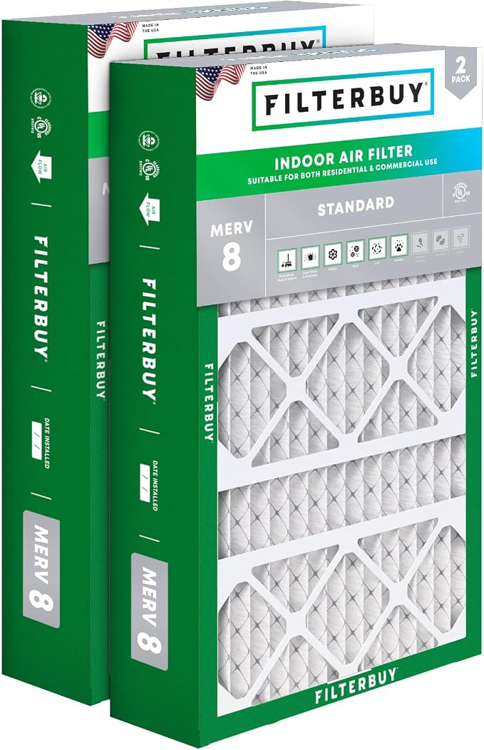 Filterbuy 15.75x27.63x3.50 Air Filter MERV 8 Essential Dust & Allergy Defense by Filterbuy