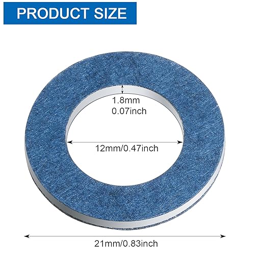 Mudder 200 Pieces Aluminum Engine Transmission Fluid Oil Crush Washers Drain - Image 2