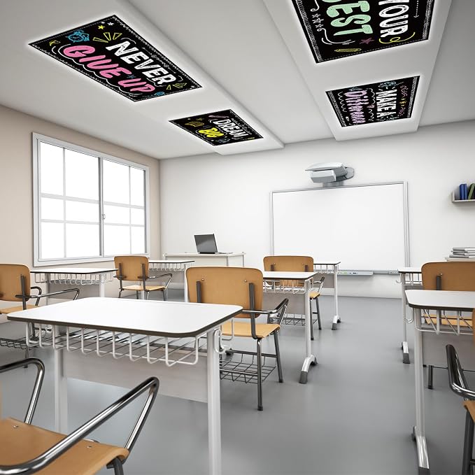 8Pcs Inspirational Fluorescent Light Covers - Image 7