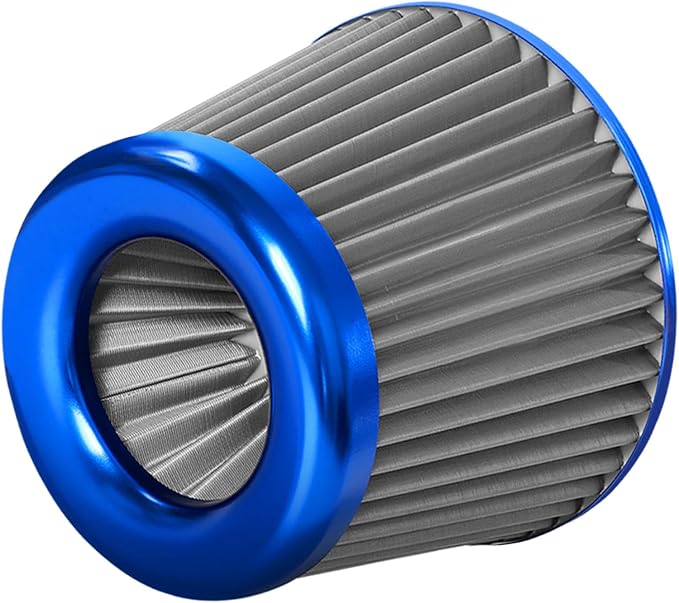 3" 76mm Universal High Flow Cold Air Intake Air Filter Upgraded Stainless Steel by TONGZE
