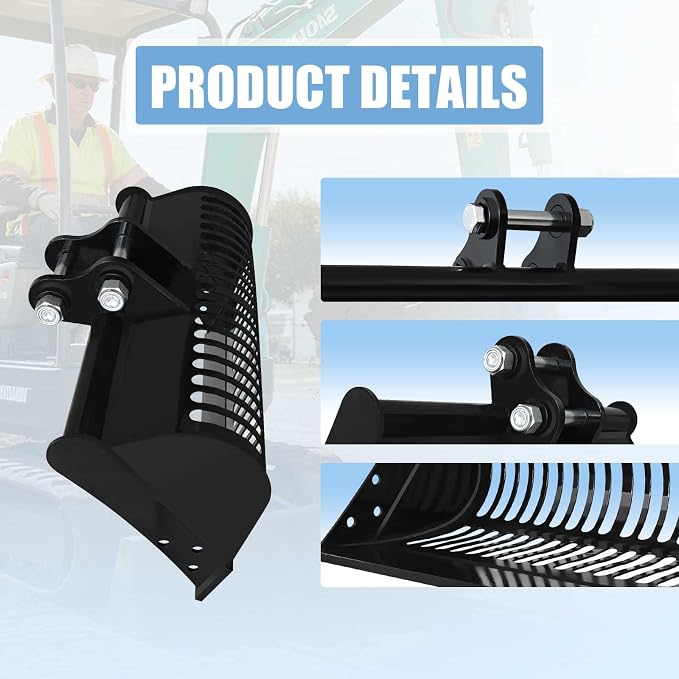 24-inch / 600-millimeter Screen Bucket, Excavator Accessory, Suitable - Image 5