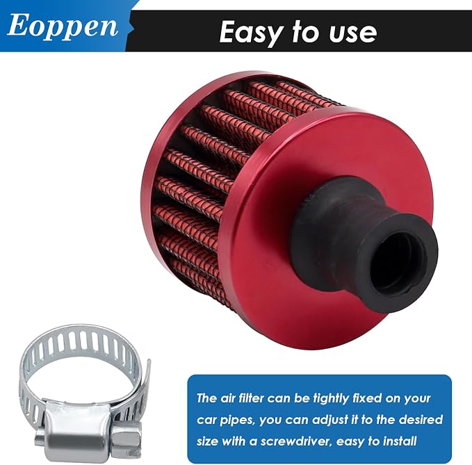2Pcs 12mm Air Filter Mini Universal Vent Crankcase Cold Air Intake Breathe - Image 4