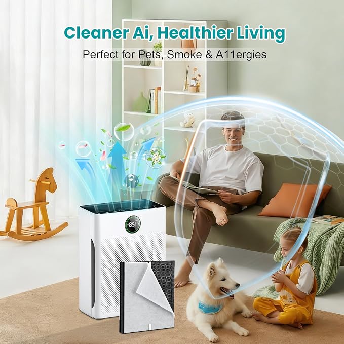2 Pack PR1 Replacement Filter for Mooka PR1 Air Purifier, H13 True HEPA Filter - Image 7