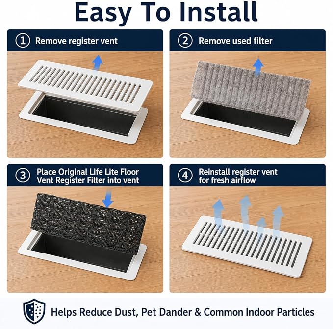 Originallife Ultra Floor Vent Register Filter, Eco-Friendly Washable lasts up - Image 5