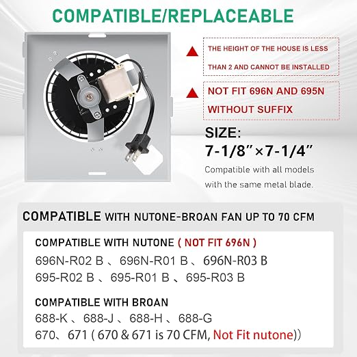 【Upgraded】 696N-R02 B Unit 70CFM Fan - Image 2