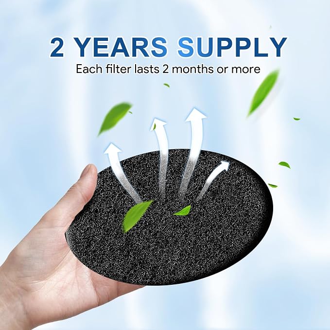 KEEPOW Compost Bin Filter, 12 Pack 7.25" Charcoal Filters - Image 5