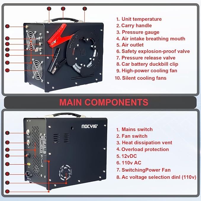 Pcp Air Compressor, Built-in Converter/Water-Oil Filter, Auto Stop, Oil/Water - Image 5