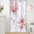 Small Stall Boho Watercolor Floral Shower Curtain 36 x 72, Red and Grey Ink Painting Style Flower Shower Curtains for Chic Elegant Bathroom, Artistic Narrow Half Size Shower Curtain