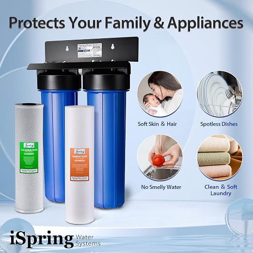 iSpring WGB22B 2-Stage Whole House Water Filtration System, 20” x 4.5” Sediment - Image 5