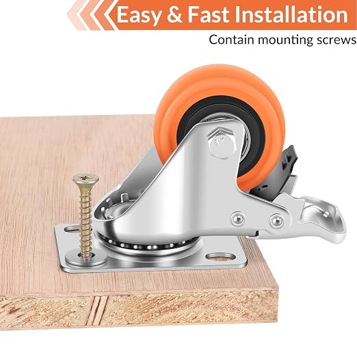 Caster Wheels, Swivel Plate Caster - Image 5