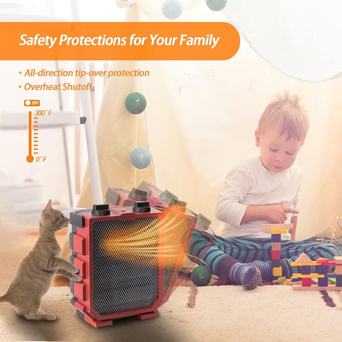 Milkhouse Electric Space Heater 1500W Portable Heater - Image 3