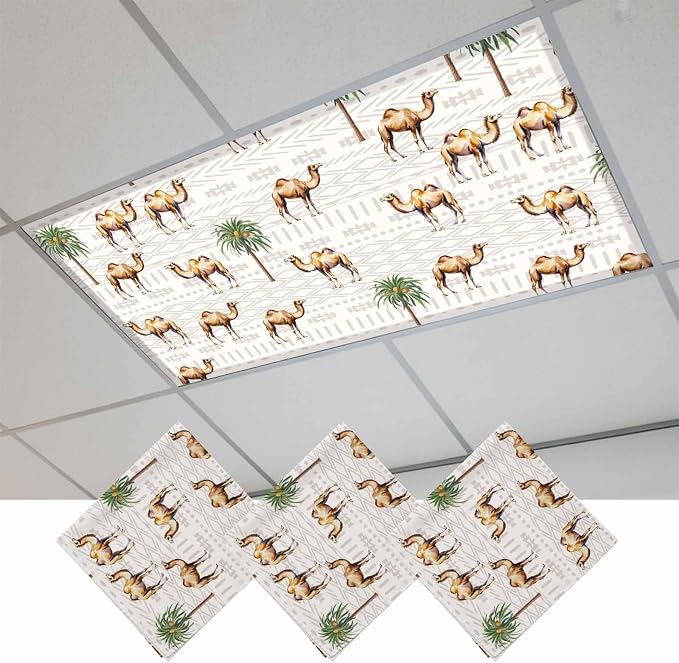 Fluorescent Light Covers for Ceiling Lights Desert Camel Magnetic Light Filters by Home+L6