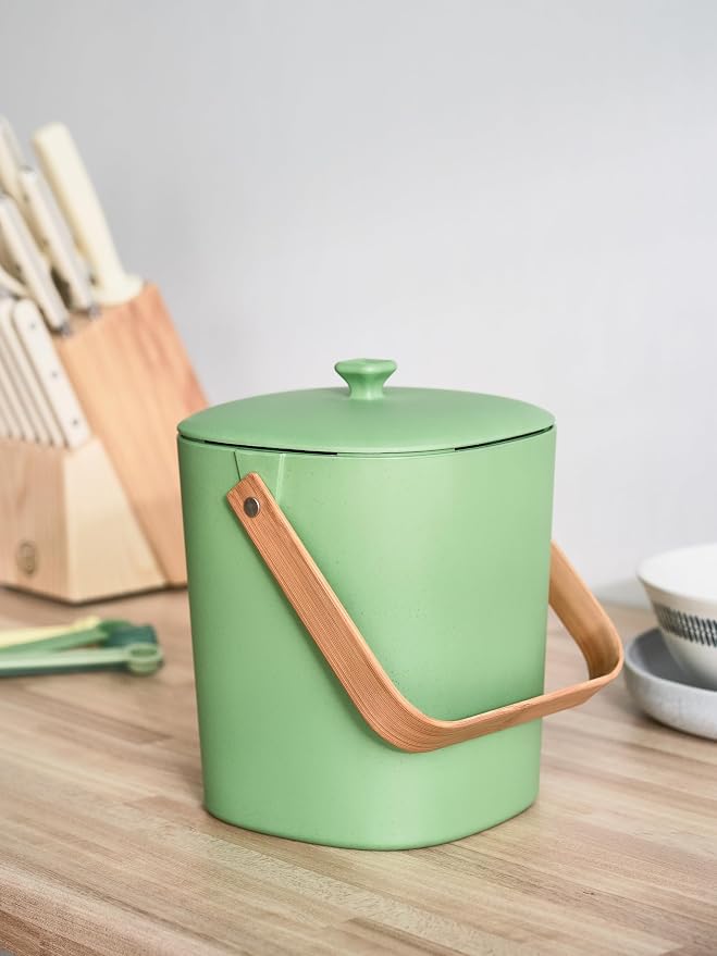 Bamboozle Countertop Compost Bin Kitchen | 1 Gallon | Odorless Composting Bin - Image 6