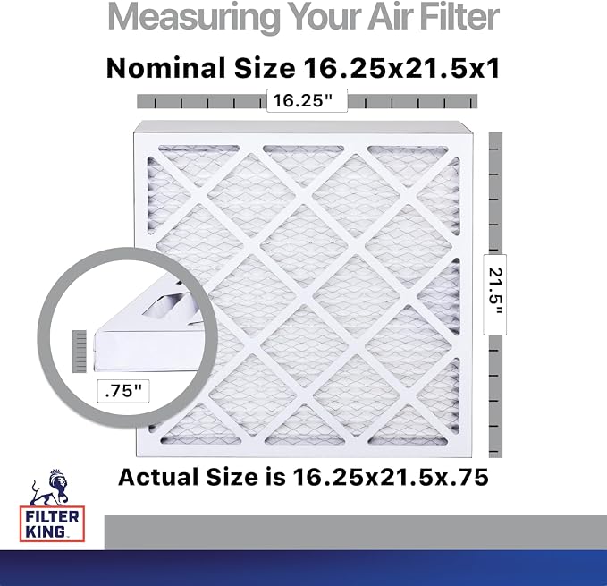 Filter King 16.25x21.5x1 Air Filter | 4-PACK | Carbon MERV 8 HVAC Pleated A/C - Image 2