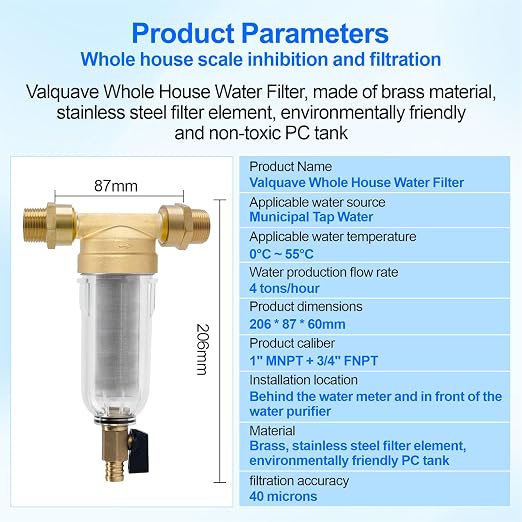 Whole House Spin Down Sediment Water Filter, 40 Micron, Reusable and Flushable - Image 6