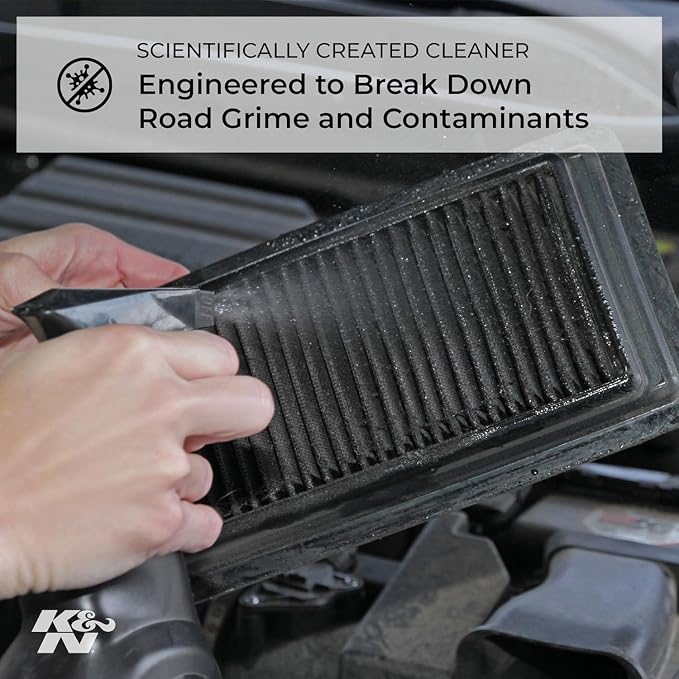 K&N Air Filter Cleaning Kit: Squeeze Bottle Filter Cleaner and Black Oil Kit; - Image 4