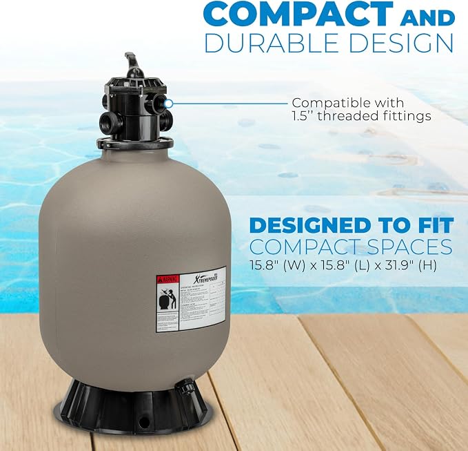 XtremepowerUS 16" Above Inground Swimming Pool Sand Filter System 7-Way - Image 6