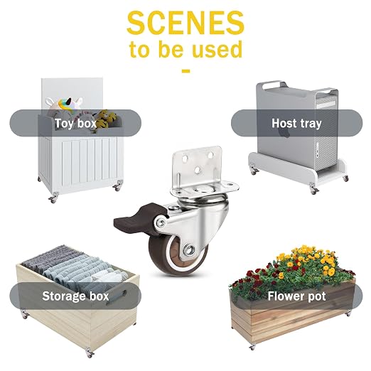 Side Mount Casters Set of 4 - Image 4