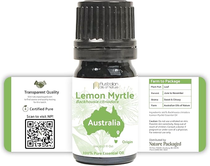 Lemon Myrtle Essential Oil - Experience an Invigorating, Fresh Citrus Aroma - Pure, Undiluted Therapeutic Grade Essential Oil - 8 oz
