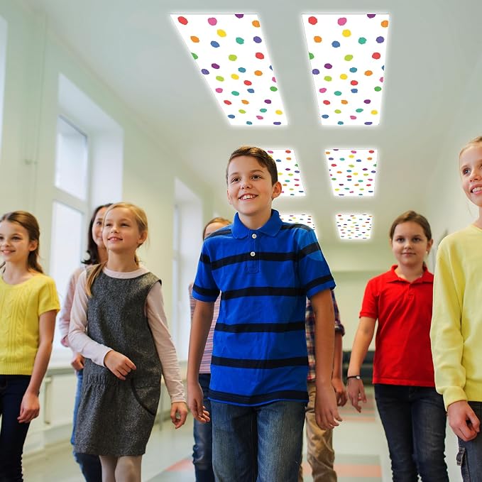 6Pcs Classroom Light Covers for Fluorescent Lights, Magnetic 2x4 FT Ceiling - Image 6