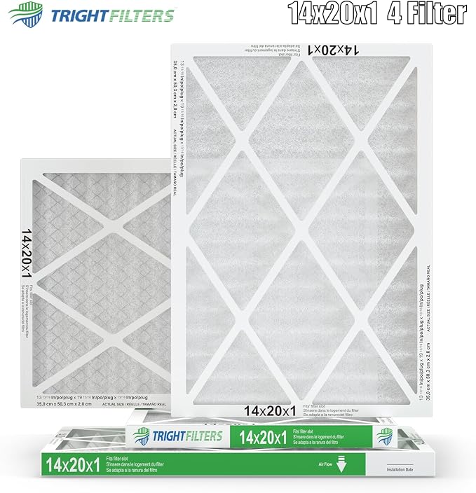 14x20x1 Air Filter 4 Pack, MERV 8 Pleated Dust Defense Air Filters Replacement - Image 9