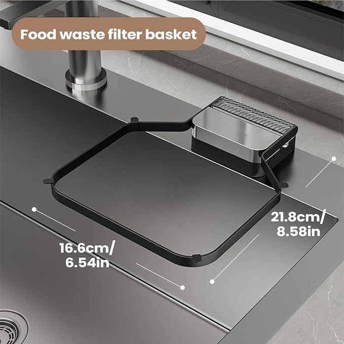 Sink Food Strainer, Suction Cup Drain Basket, Easy Filter - Image 2