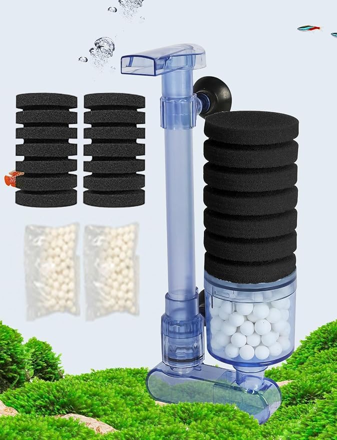 UPETTOOLS 10-40 Gla Aquarium Sponge Filter Ultra Quiet Aquarium Air Pump Small by UPETTOOLS