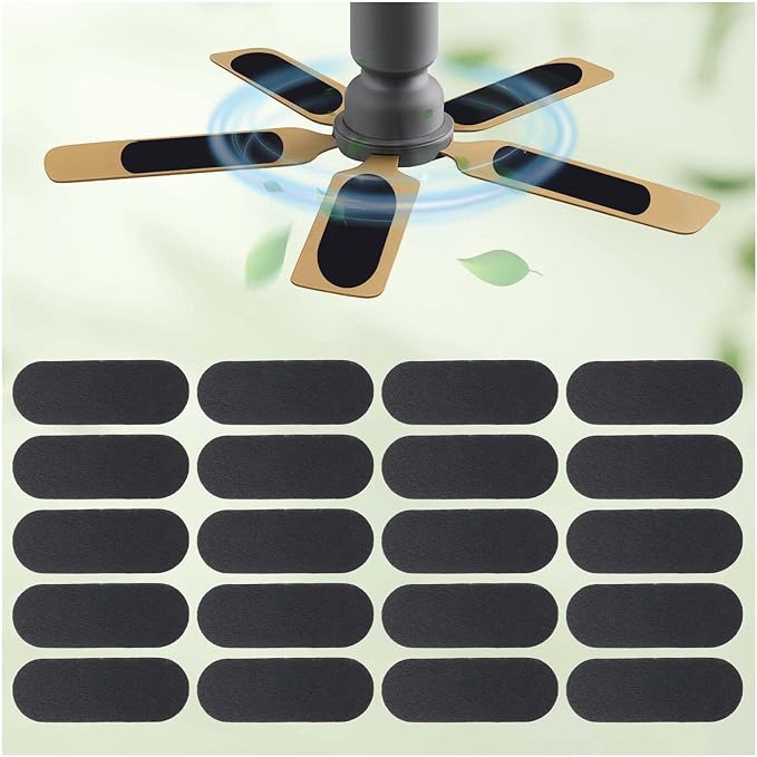 20 Pcs Ceiling Fan Filters for Blades, Fan Air Purifier Pads by Zejoot