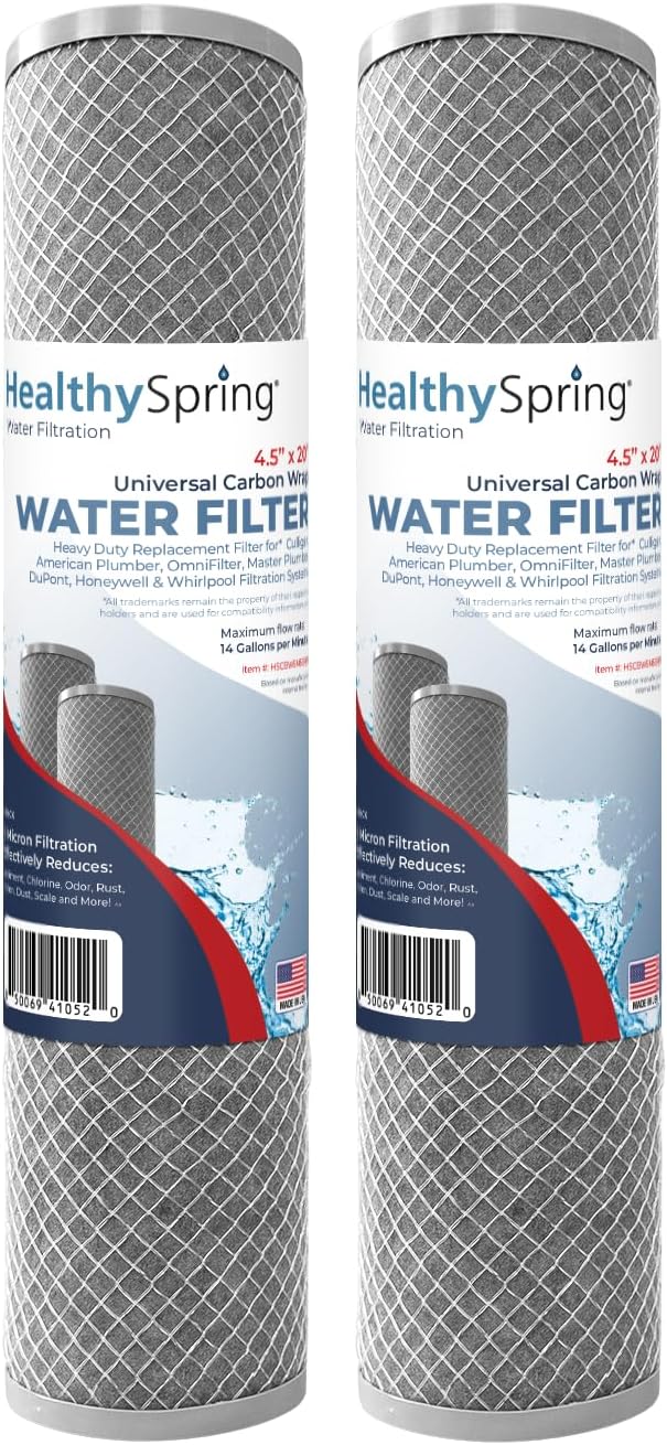 American Made, 5 Micron Dual Purpose Sediment and Carbon Water Filter Cartridge by HealthySpring