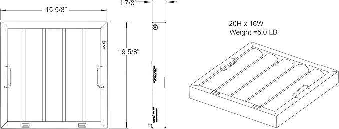 Captive Aire Systems Stainless Steel Restaurant Hood Filter - Image 4