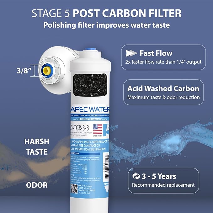 APEC Ultimate Series US Made 10" Inline Carbon Filter - Image 3