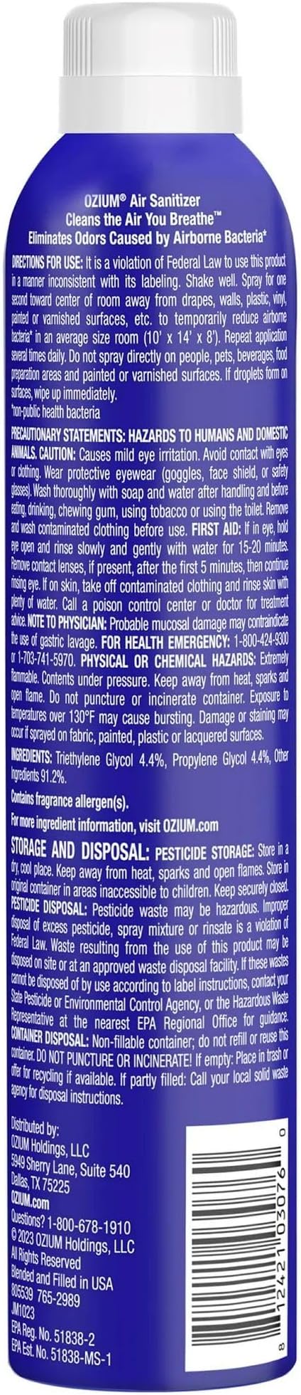 Ozium 8 Oz. Air Sanitizer & Odor Eliminator - Image 2
