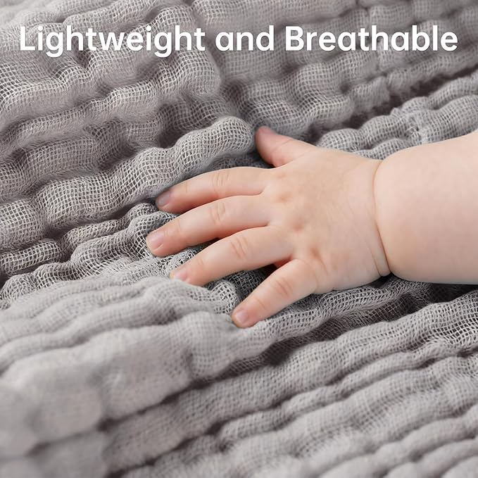 Organic Muslin Baby Washcloths 6 Pack Baby Bath Face Towel 12x12 Inch Extra Absorbent and Soft Burp Cloth and Wash Cloths for Newborn-Infants On Sensitive Skin (Grey Pink Blue)
