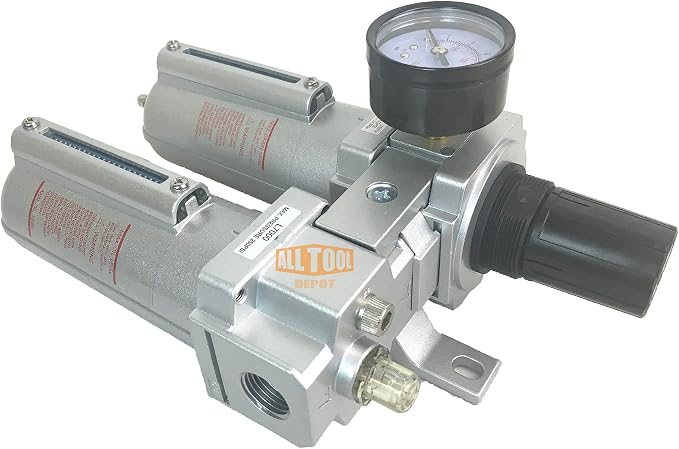 3/4" NPT HEAVY DUTY Compressed Air In Line Filter Regulator Lubricator Oiler - Image 4